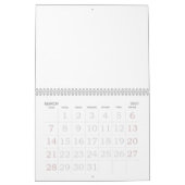 2025 Blanker Kalender mit großen Feiertagen (Mär 2027)