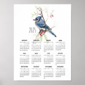 2025 Blauer Jay-Poster-Kalender Poster (Vorne)
