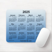 2025 Blauer Kalender verblasst von Janz Mouse Pad Mousepad (Mit Mouse)