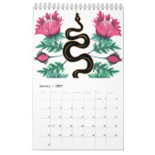 2025 Blumenchinesischer Mondfisch Neujahr der Schl Kalender (Jan 2027)