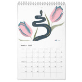 2025 Blumenchinesischer Mondfisch Neujahr der Schl Kalender (Mär 2027)