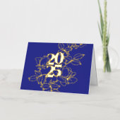 2025 Blumendesign Deep Blue Falded Foil Card (Vorderseite)