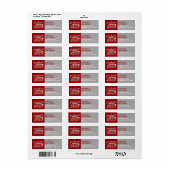 2025 Bold Sketch Modern Red Abschluss Address (Vorne)