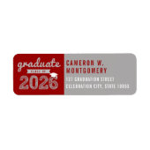 2025 Bold Sketch Modern Red Abschluss Address (Vorne)