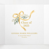 2025 Bow Graduate Multi-Foto Dreifach Gefaltete Ankündigung (Innenseite Mitte)