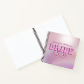 2025 bride Retro-rosa Drehbuch personalisiert Notizblock (Innenseite)