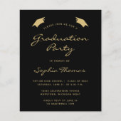 2025 Budget Moderne Black Gold Graduation Party (Vorderseite)