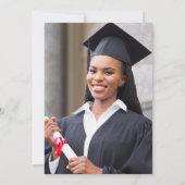 2025 Burgund Gold Agate Foto Abschluss Einladung (Rückseite)