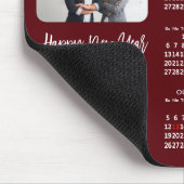 2025 Calendar Business 2 Foto Modern Red Simple Mousepad (Ecke)