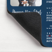 2025 Calendar Business 2 Foto Modernes Blue Einfac Mousepad (Ecke)