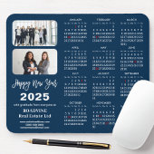 2025 Calendar Business 2 Foto Modernes Blue Einfac Mousepad