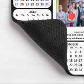 2025 Calendar Business Foto Logo QR Modernes Schwa Mousepad (Ecke)