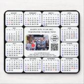 2025 Calendar Business Foto Logo QR Modernes Schwa Mousepad (Vorne)