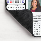 2025 Calendar Business Foto Logo QR Modernes Schwa Mousepad (Ecke)