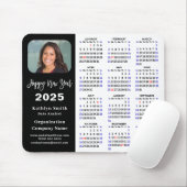 2025 Calendar Business Foto Modernes Black Simple Mousepad (Mit Mouse)
