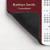 2025 Calendar Business Logo Foto Modernes Rotes Mousepad (Ecke)