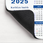 2025 Calendar Business-Logo Modern Blue Red Simple Mousepad (Ecke)
