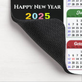 2025 Calendar Business-Logo Moderne Schwarze Farbe Mousepad (Ecke)