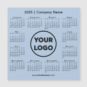 2025 Calendar Company Logo auf Light Blue Magnet (Vorderseite)