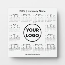 2025 Calendar Company Logo Business Desktop Fotoplatte