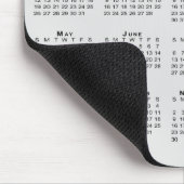 2025 Calendar Company Logo und Text auf Grau Mousepad (Ecke)
