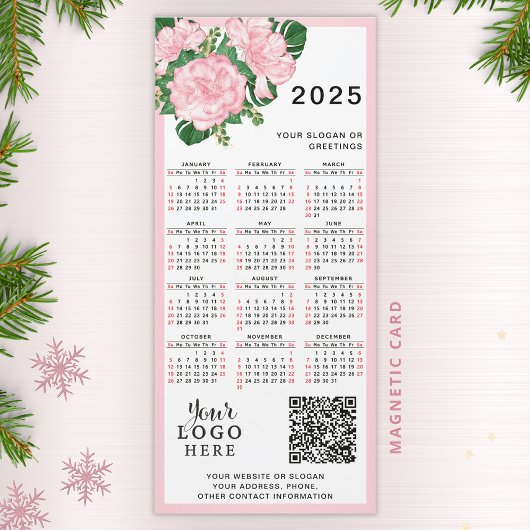 2025 Calendar Custom QR Code Logo Business Magnet