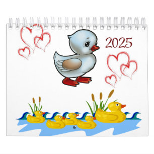 2025 Calendar Duck Floral Kalender