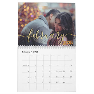 2025 Calendar Elegante Script Family Fotos Kalender