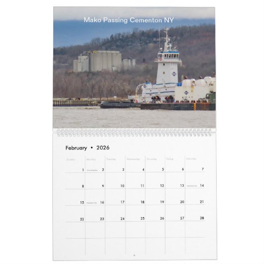 2025 Calendar Kirby ATB Tugs am Hudson River Kalender (Feb 2026)
