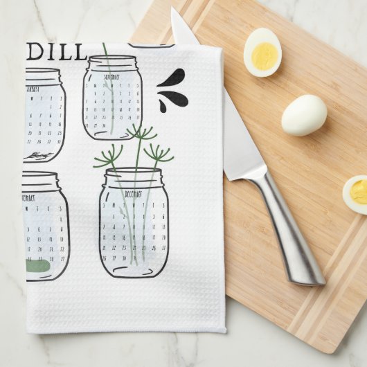 2025 Calendar Küche Handtuch Tee (Viertel Falte)