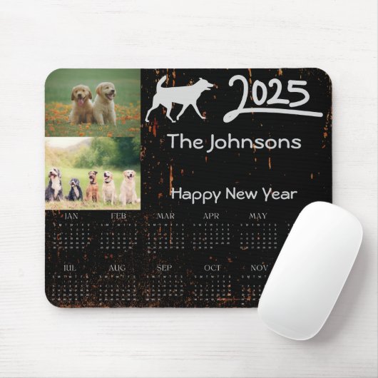 2025 Calendar Magnet Haustier Hund Kid Custom Foto Mousepad (Mit Mouse)