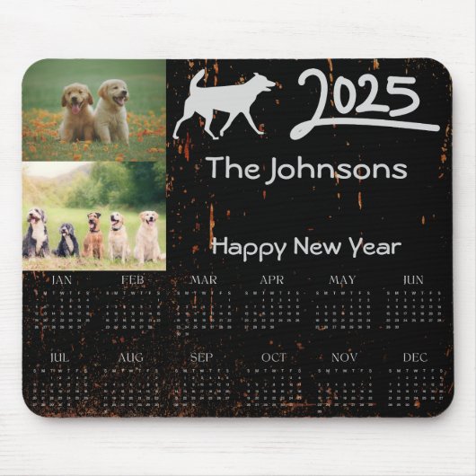 2025 Calendar Magnet Haustier Hund Kid Custom Foto Mousepad (Vorne)