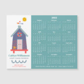 2025 Calendar Real Anwesen Agent Beach House Magne Magnetkarte (Vorderseite)