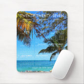 2025 Calendar Tropical Beach oder Ihr Foto & Text Mousepad (Mit Mouse)