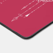 2025 Calendar Volljähriges Boho Dusty Rose Schreib Schreibtischunterlage (Ecke)