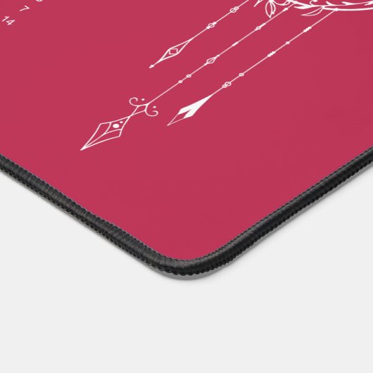 2025 Calendar Volljähriges Boho Dusty Rose Schreib Schreibtischunterlage (Ecke)