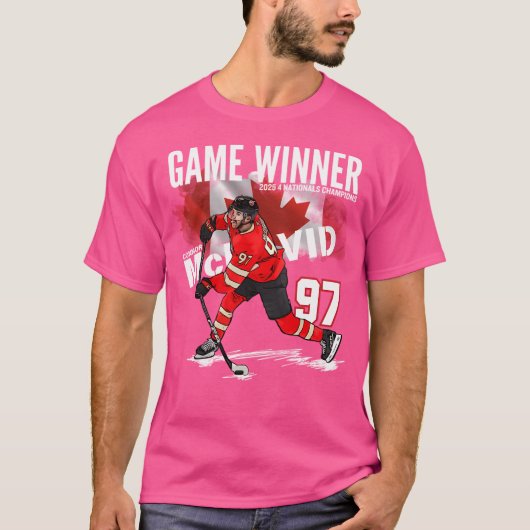 2025 Canada 4 Nations Champions Connor-Mcdavid 97 T-Shirt (Vorderseite)