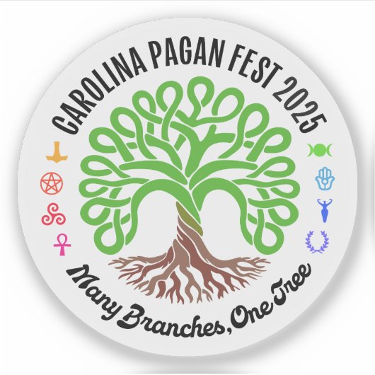 2025 Carolina Pagan Fest Sticker Transparent (Vorderseite)