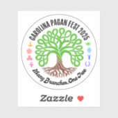 2025 Carolina Pagan Fest Sticker Transparent (Blatt)