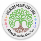 2025 Carolina Pagan Fest Vinyl Sticker (Vorderseite)