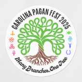2025 Carolina Pagan Fest Wasserfeste Aufkleber (Design 1)