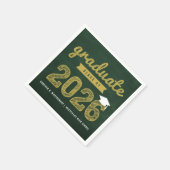 2025 Chalkboard Bold Sketch Graduation Party Paper Serviette (Ecke)