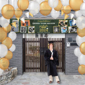 2025 Chalkboard Sketch 10 Foto Graduation Party Banner