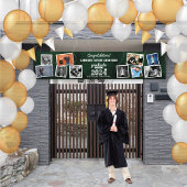 2025 Chalkboard Sketch 10 Foto Graduation Party Banner