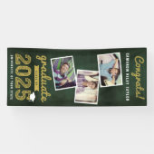 2025 Chalkboard Sketch 3 Foto Graduation Party Banner (Horizontal)