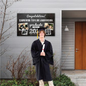 2025 Chalkboard Sketch 4 Foto Graduation Party Banner