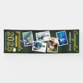 2025 Chalkboard Sketch 5 Foto Graduation Party Banner (Horizontal)