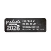 2025 Chalkboard Sketch Moderner Abschluss Adresse (Vorne)