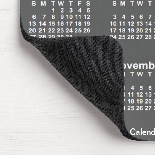 2025 Charcoal Large Print Calendar by Janz Mousepad (Ecke)