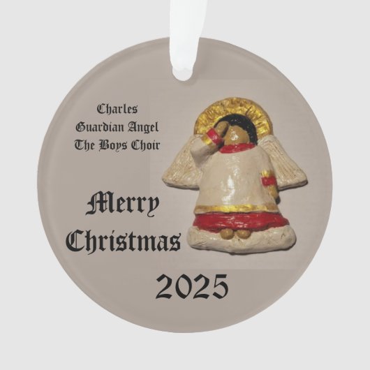 2025 CHARLES MERRY CHRISTMAS GUARDIAN ANGEL ORNAMENT (Vorderseite)